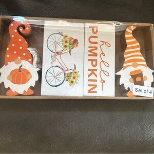 2023 Hobby Lobby Wood Autumn Gnome Decor NIB